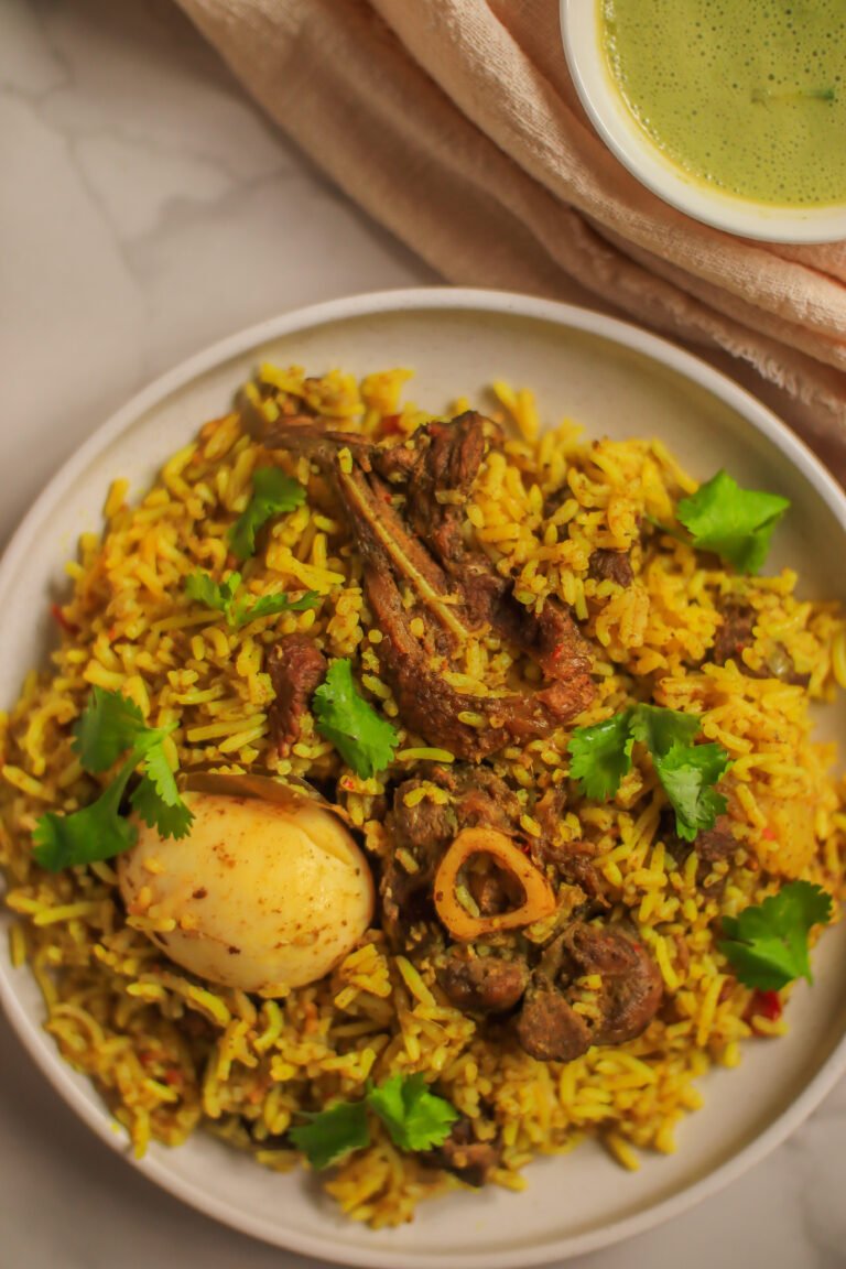Green Mutton Biryani